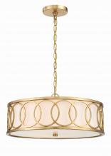  287-GA - Libby Langdon Graham 6 Light Antique Gold Chandelier