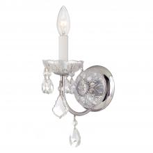  3221-CH-CL-S - Imperial 1 Light Swarovski Strass Crystal Polished Chrome Sconce