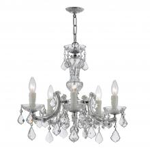  4376-CH-CL-SAQ - Maria Theresa 5 Light Spectra Crystal Polished Chrome Chandelier