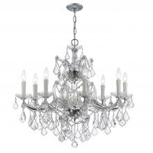  4408-CH-CL-SAQ - Maria Theresa 9 Light Spectra Crystal Polished Chrome Chandelier