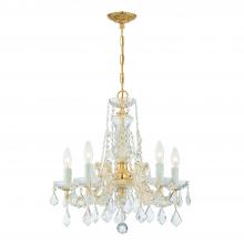  4476-GD-CL-SAQ - Maria Theresa 5 Light Spectra Crystal Gold Chandelier