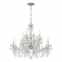  4479-CH-CL-S - Maria Theresa 12 Light Swarovski Strass Crystal Polished Chrome Chandelier