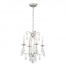  5014-OS-CL-S - Ashton 4 Light Swarovski Strass Crystal Olde Silver Mini Chandelier