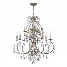  5017-OS-CL-MWP - Ashton 12 Light Hand Cut Crystal Olde Silver Chandelier