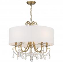  6625-VG-CL-S - Othello 5 Light Swarovski Strass Crystal Vibrant Gold Chandelier