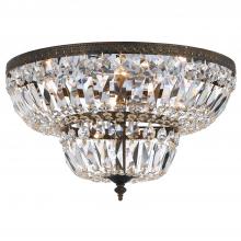  724-EB-CL-SAQ - Crystorama 6 Light Spectra Crystal English Bronze Flush Mount