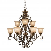 Crystorama 7409-BU - Norwalk 9 Light Bronze Umber Chandelier