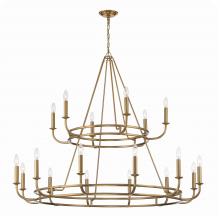  BAI-A2109-AG - Bailey 18 Light Aged Brass Chandelier