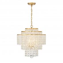  GAB-B7304-GA - Gabrielle 4 Light Antique Gold Chandelier