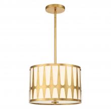  ROY-803-GA - Royston 3 Light Antique Gold Mini Chandelier