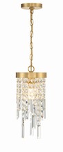  WIN-210-GA-CL-MWP - Winfield 1 Light Antique Gold Mini Pendant