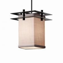  FAB-8165-15-WHTE-MBLK-BKCD - Metropolis 1-Light Small Pendant (2 Flat Bars)