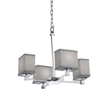  FAB-8420-55-GRAY-CROM - Tetra 5-Light Chandelier