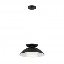  FSN-4187-OPAL-MBLK - Noreen 14" 1-Light Pendant