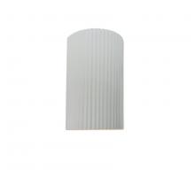  CER-5740-WHT-LED1-1000 - Small ADA LED Pleated Cylinder Wall Sconce