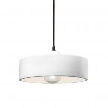  CER-6460-WHT-MBLK-BKCD - Dish Pendant