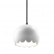  CER-6470-WHT-MBLK-BKCD - Scallop Pendant