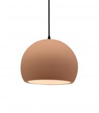 Justice Design Group CER-6530-ADOB-MBLK-BKCD - Small Globe 1-Light Pendant