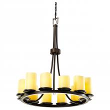  CNDL-8763-14-AMBR-DBRZ - Dakota 12-Light Ring Chandelier (Tall)