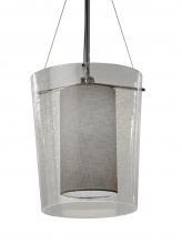  FAB-8010-GRAY-NCKL-LED1-700 - Amani 1-Light LED Center Drum Pendant