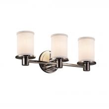  FAB-8513-10-WHTE-CROM - Rondo 3-Light Bath Bar