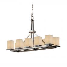  FAB-8650-15-CREM-NCKL-LED10-7000 - Montana 10-Light Rectangular Ring LED Chandelier