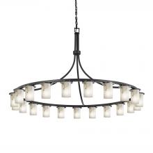 Justice Design Group FAL-8736-10-MBLK-LED21-14700 - Dakota Downlight 21-Light 1-Tier LED Chandelier