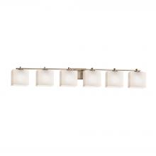  FSN-8446-55-OPAL-BRSS - Era 6-Light Bath Bar