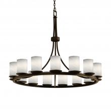  FSN-8715-10-WEVE-DBRZ - Dakota 15-Light 1-Tier Ring Chandelier