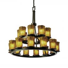  GLA-8767-16-AMBR-DBRZ - Dakota 21-Light 2-Tier Ring Chandelier