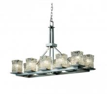 Justice Design Group GLA-8650-26-WTFR-MBLK - Montana 10-Light Rectangular Ring Chandelier