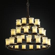  GLA-8712-16-AMBR-DBRZ - Dakota 36-Light 3-Tier Ring Chandelier