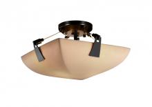  PNA-9630-25-WAVE-DBRZ - 14" Semi-Flush Bowl w/ Tapered Clips