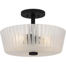  RAY1716MBK - Gray 3-Light Matte Black Semi-Flush Mount