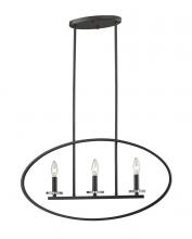  2010-3L-BRZ - 3 Light Linear Chandelier