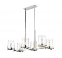  3032-6L-PN - 6 Light Linear Chandelier