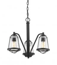  444-3-BRZ - 3 Light Chandelier