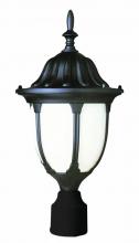  4042 BK - Hamilton 1-Light Opal Glass Traditional Outdoor Post Mount Lantern Head