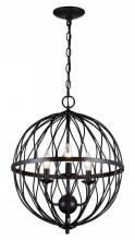  70673 ROB - 3LT CHANDELIER-ORB CAGE-MED-RO