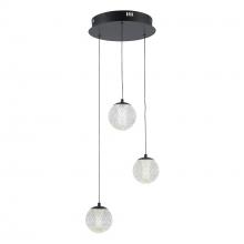  MDN-1633 BK - SunBurst 3 - Light LED Pendant