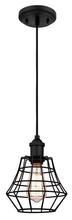  6105300 - Mini Pendant Matte Black Finish Cage Shade