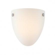  6135100 - 9W 1 Light LED Wall Fixture with Color Temperature Selection Brushed Nickel Finish Frosted Glass