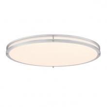  6136200 - 33 in. 40W LED Flush with Color Temperature Selection Brushed Nickel Finish Frosted Acrylic Shade