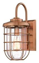  6347900 - Wall Fixture Washed Copper Finish Clear Seeded Glass