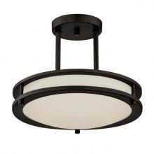  6355200 - 12 in. 15W LED Semi-Flush Oil Rubbed Bronze Finish Acrylic Shade