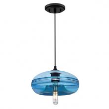  6366500 - Pendant Matte Black Finish Sapphire Glass