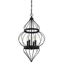  6368600 - 4 Light Chandelier Matte Black Finish