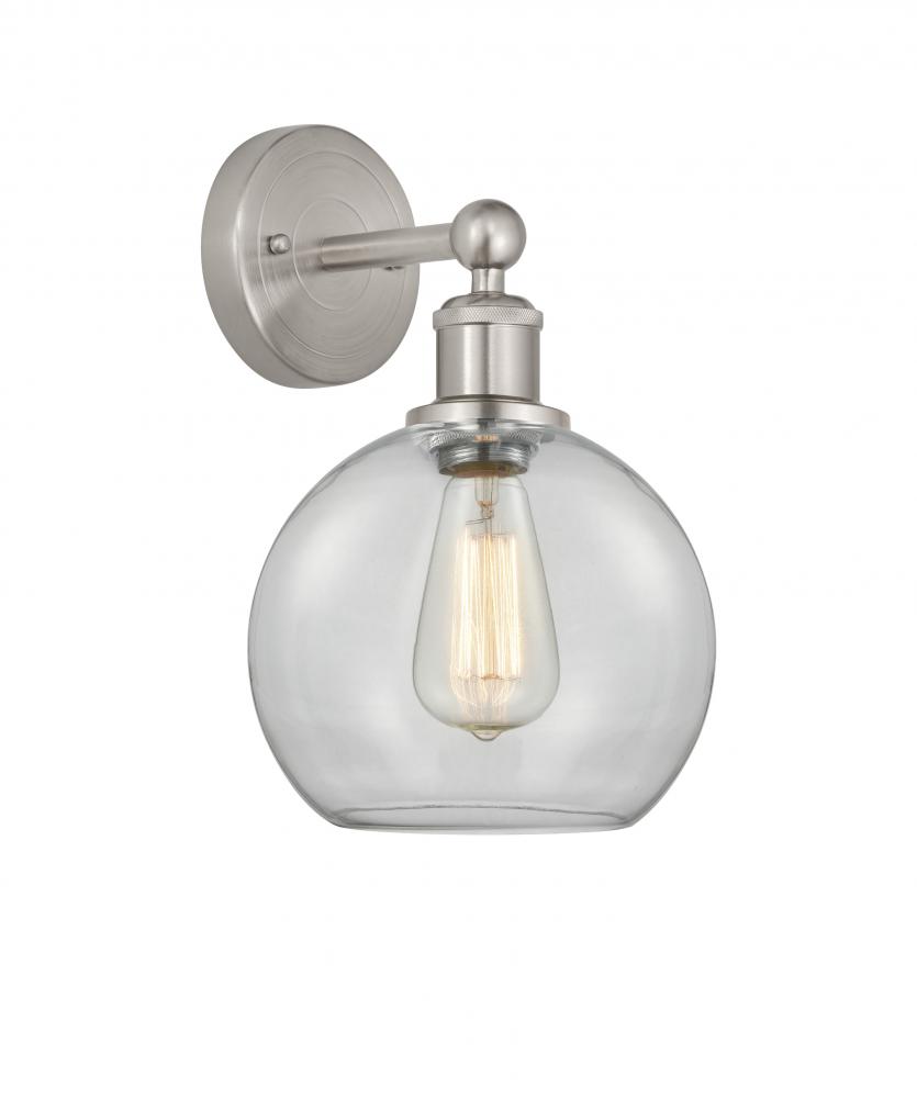 Athens - 1 Light - 8 inch - Satin Nickel - Sconce