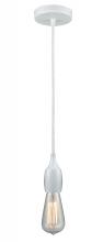  100W-10W-3W - Chelsea - 1 Light - 2 inch - White - Cord hung - Mini Pendant