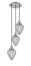  113F-3P-SN-G165 - Geneseo - 3 Light - 13 inch - Brushed Satin Nickel - Cord hung - Multi Pendant